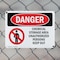 Signmission Chemical Storage Area Keep Out Danger Sign, Plastic, 14in W x 10in L, 2PK OS-2PACK-DS-P-1014-L-1063 - alternate 3